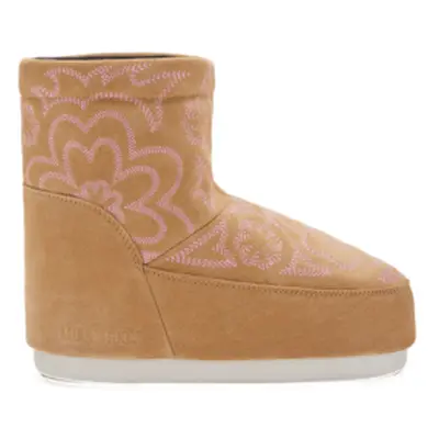 Dámské nízké zimní boty MOON BOOT MB ICON LOW NOLACE EMBROIDEREDSUEDE-LJ19 SAND PINK