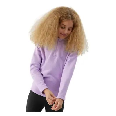 Dívčí lyžařská flísová mikina 4F JUNIOR FLEECE UNDERWEAR-JAW23UFLEF033-52S-LIGHT VIOLET