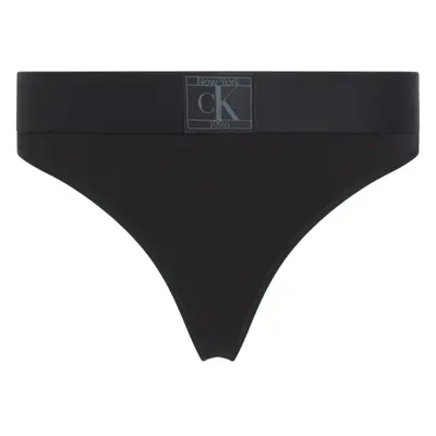 Dámské kalhotky CALVIN KLEIN 1 PACK-THONG-BLACK