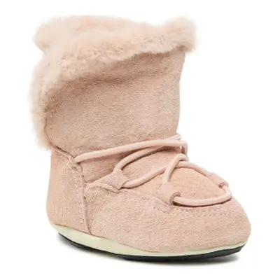 Dětské kotníkové zimní boty MOON BOOT CRIB SUEDE, 003 pale pink