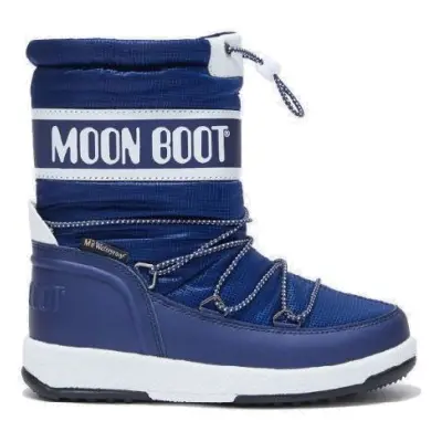 Chlapecké vysoké zimní boty MOON BOOT JR BOY SPORT, 003 blue navy white