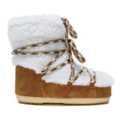 Dámská zimní obuv vysoká MOON BOOT LIGHT LOW SHEARLING, whisky off white