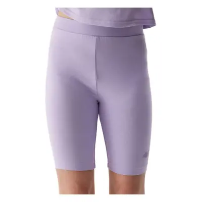 Dívčí teplákové kraťasy 4F JUNIOR TIGHTS-4FJWSS24TTIGF129-52S-LIGHT VIOLET