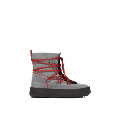 Pánské vysoké zimní boty MOON BOOT Mtrack Slip-On Sport grey red