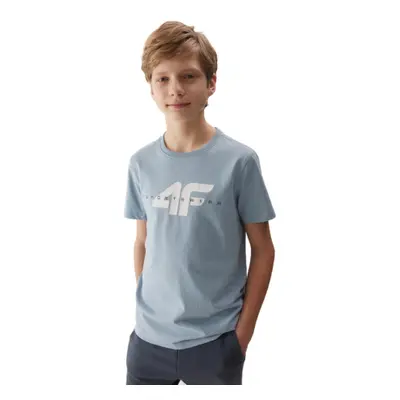 Chlapecké tričko s krátkým rukávem 4F JUNIOR TSHIRT-4FJWSS24TTSHM1113-34S-LIGHT BLUE