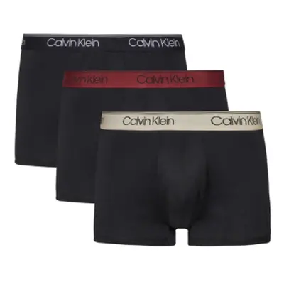 Pánské boxerky CALVIN KLEIN 3 PACK-LOW RISE TRUNK-B- BLACK, SYRAH, COCOON WBS