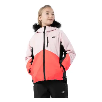 Dívčí lyžařská bunda 4F JUNIOR GIRLS SKI JACKET JKUDN003-56S-LIGHT PINK