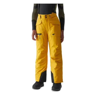 Chlapecké lyžařské kalhoty 4F JUNIOR TROUSERS FNK-JAW23TFTRM360-71S-YELLOW