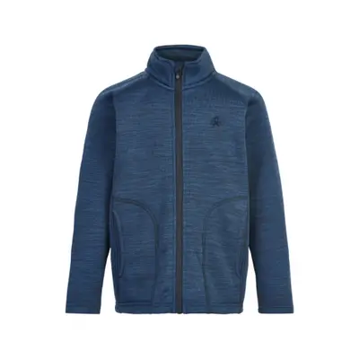 Chlapecká lyžařská mikina se zipem COLOR KIDS BOYS Fleece jacket, melange,dark blue