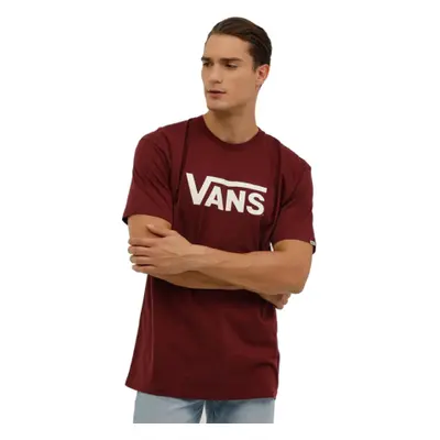 Pánské triko s krátkým rukávem VANS CLASSIC TEE-B BURGUNDY-MARSHMALLOW