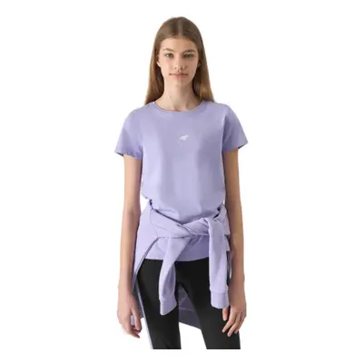 Dívčí tričko s krátkým rukávem 4F JUNIOR TSHIRT-4FJWSS24TTSHF1111-52S-LIGHT VIOLET