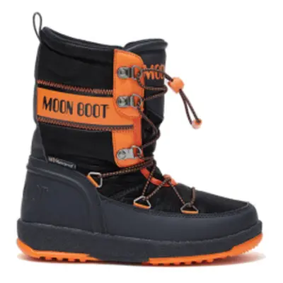 Chlapecké vysoké zimní boty MOON BOOT Boy Biker K black orange