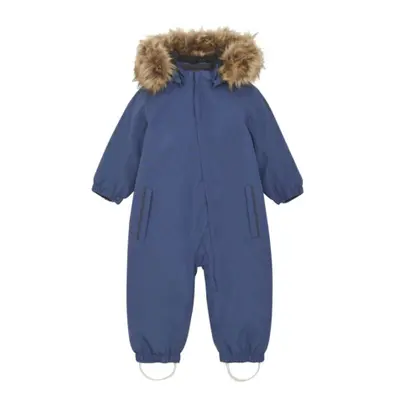 Dětský zimní overal COLOR KIDS Coverall W. Fake Fur-741590.7150-Vintage Indigo