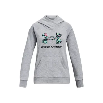 Dívčí mikina s kapucí UNDER ARMOUR Rival Logo Hoodie-GRY 035