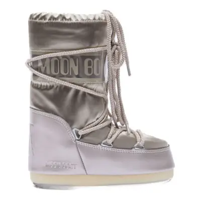 Juniorské vysoké zimní boty MOON BOOT MB ICON GLANCE-JR-B003 PLATINUM