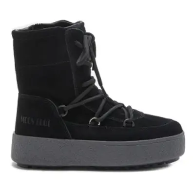 Dívčí vysoké zimní boty MOON BOOT JTRACK LACE SUEDE, 003 black