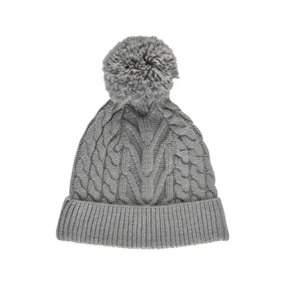 Zimní čepice COLOR KIDS Cable knit recycle Hat -Light Grey Melange