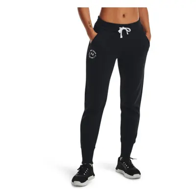 Dámské tepláky UNDER ARMOUR Rival Fleece Crest Joggers-BLK-1373025-001