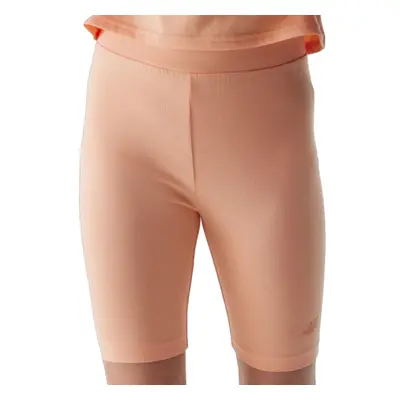 Dívčí teplákové kraťasy 4F JUNIOR TIGHTS-4FJWSS24TTIGF129-65S-PALE CORAL