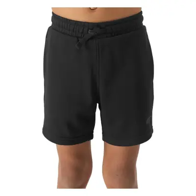 Chlapecké teplákové kraťasy 4F JUNIOR SHORTS CAS-4FJWSS24TSHOM272-20S-DEEP BLACK