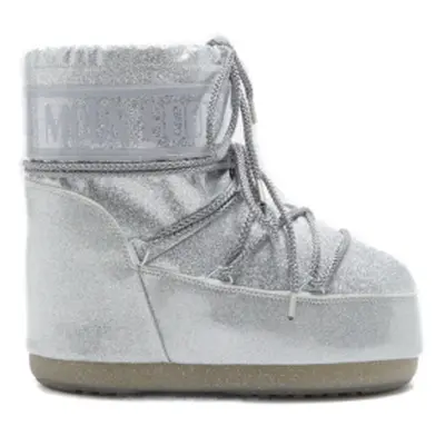 Dámské nízké zimní boty MOON BOOT MB ICON LOW GLITTER-H001 SILVER