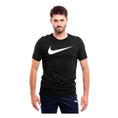 Pánské triko s krátkým rukávem NIKE M NSW TEE ICON SWOOSH-010 BLACK WHITE