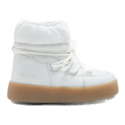 Dívčí kotníkové zimní boty MOON BOOT JTRACK LOW NYLON WP, 002 white