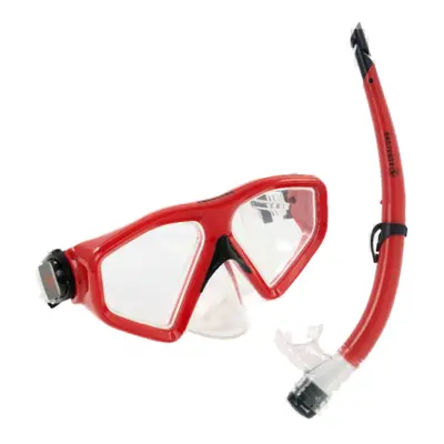 Potápěčský šnorchlovací set AQUALUNG SATURN COMBO TRANSPARENT RED