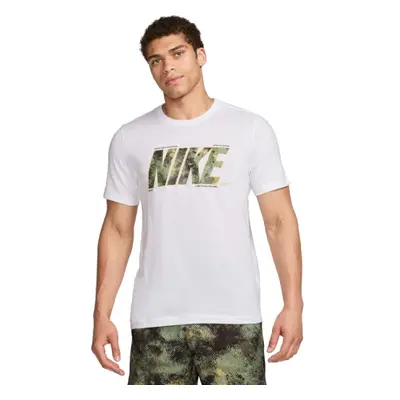 Pánské triko s krátkým rukávem NIKE M NK DF TEE CAMO-100 WHITE