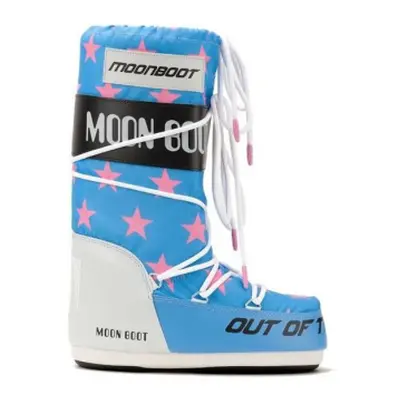 Dětské vysoké zimní boty MOON BOOT ICON RETROBIKER, 002 pink stars