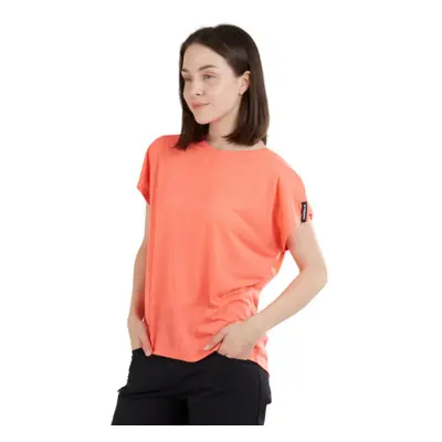 Dámské turistické triko s krátkým rukávem FUNDANGO Rush T-shirt-352-coral