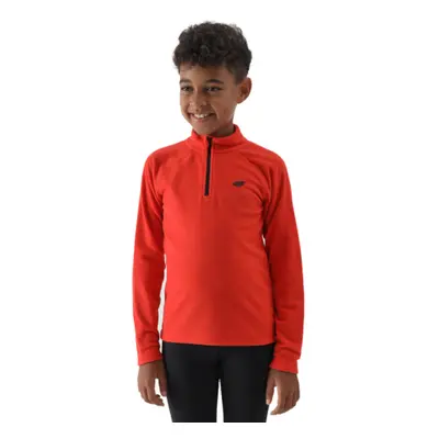 Chlapecká lyžařská flísová mikina 4F JUNIOR FLEECE UNDERWEAR-JWAW24UFLEM050-62S-RED