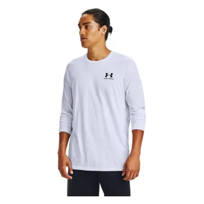 Pánské triko s krátkým rukávem UNDER ARMOUR UA SPORTSTYLE LEFT CHEST LS-WHT