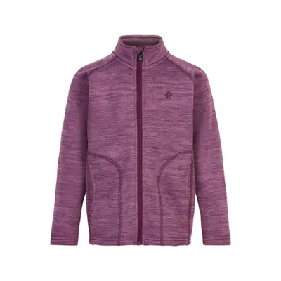 Dívčí lyžařská mikina se zipem COLOR KIDS GIRLS Fleece jacket, melange,opera mauve