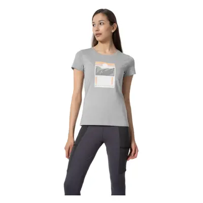 Dámské turistické triko s krátkým rukávem 4F TSHIRT F274-27S-COLD LIGHT GREY