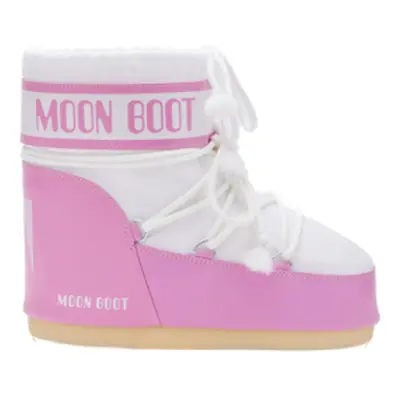 Dámské nízké zimní boty MOON BOOT MB ICON LOW NYLON JB05 PINK WHITE