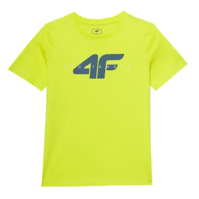 Chlapecké tričko s krátkým rukávem 4F JUNIOR TSHIRT-4FJWSS24TTSHM1113-72N-LEMON NEON