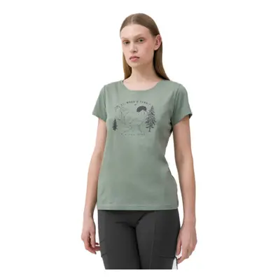 Dámské turistické triko s krátkým rukávem 4F TSHIRT F273-42S-LIGHT GREEN