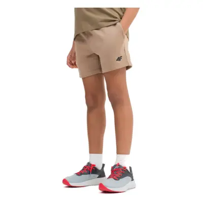 Chlapecké teplákové kraťasy 4F JUNIOR SHORTS CAS M048-83S-BEIGE