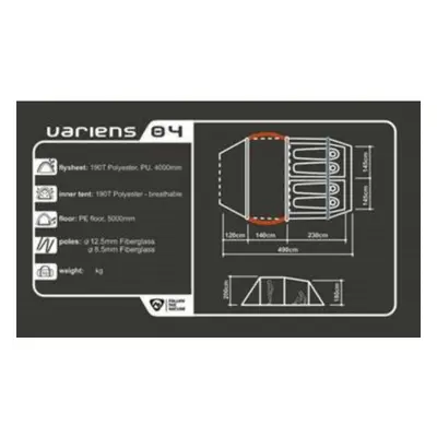 Rodinný stan pro 4 osoby (čtyřmístný) EVERETT VARIENS 04