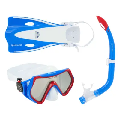 Potápěčský šnorchlovací set AQUALUNG SET HERO Junior-WHITE BLUE