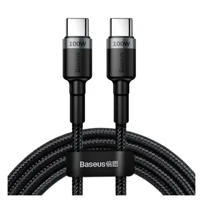 Baseus Cafule kabel USB-C / USB-C PD 2.0 5A 2m, šedý (CATKLF-ALG1)