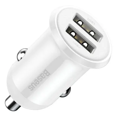 Baseus Grain Pro autonabíječka 2x USB 4.8A, bíla (CCALLP-02)