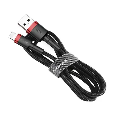 Baseus Cafule kabel USB / Lightning QC3.0 1m, černý/červený (CALKLF-B19)