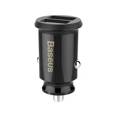 Baseus Grain smart autonabíječka 2x USB 3.1A, černá (CCALL-ML01)