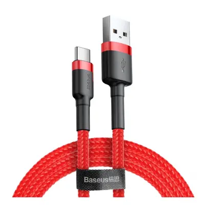 Baseus Cafule kabel USB / USB-C QC 3.0 1m, červený (CATKLF-B09)