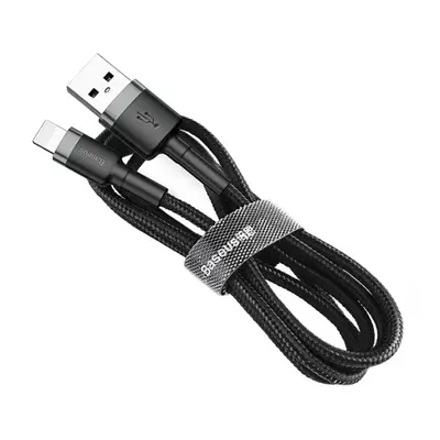 Baseus Cafule kabel USB / Lightning QC 3.0 2.4A 1m, černý/sivý (CALKLF-BG1)