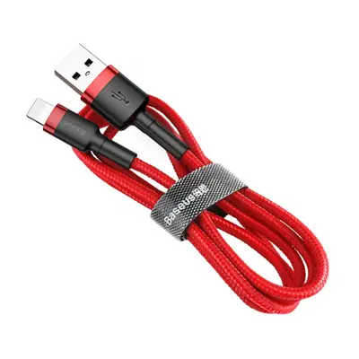 Baseus Cafule Durable Nylon Braided kabel USB / Lightning QC3.0 2m, červený (CALKLF-C09)