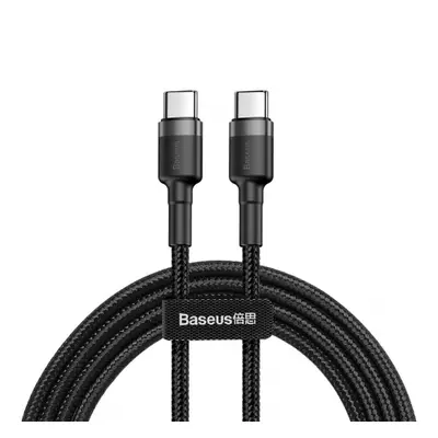 Baseus Cafule kabel USB-C / USB-C PD2.0 QC3.0 3A 2m, černý/šedý (CATKLF-HG1)