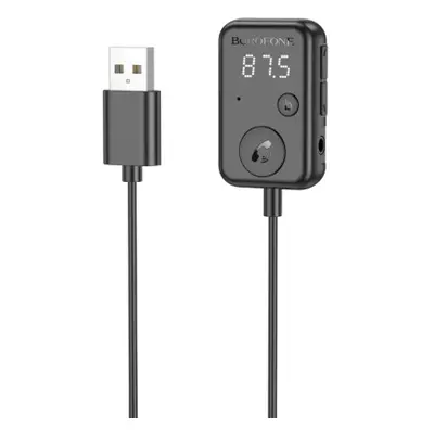 Borofone BC49 Bluetooth FM audio adaptér USB, černý